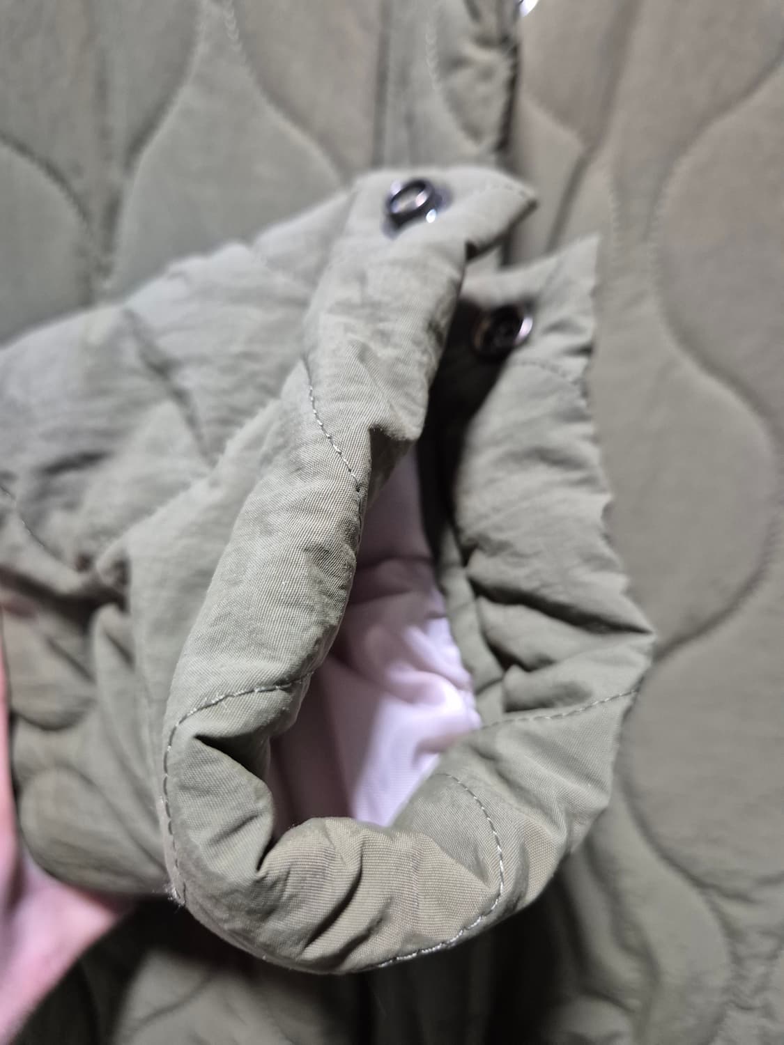 빈티지 카키색 퀼팅 점퍼. 새상품 상품이미지5