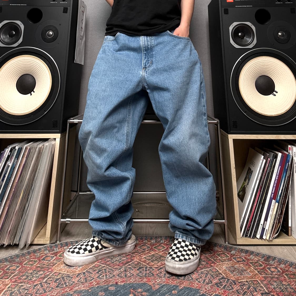 칼하트 가죽탭 데님팬츠 상품이미지2