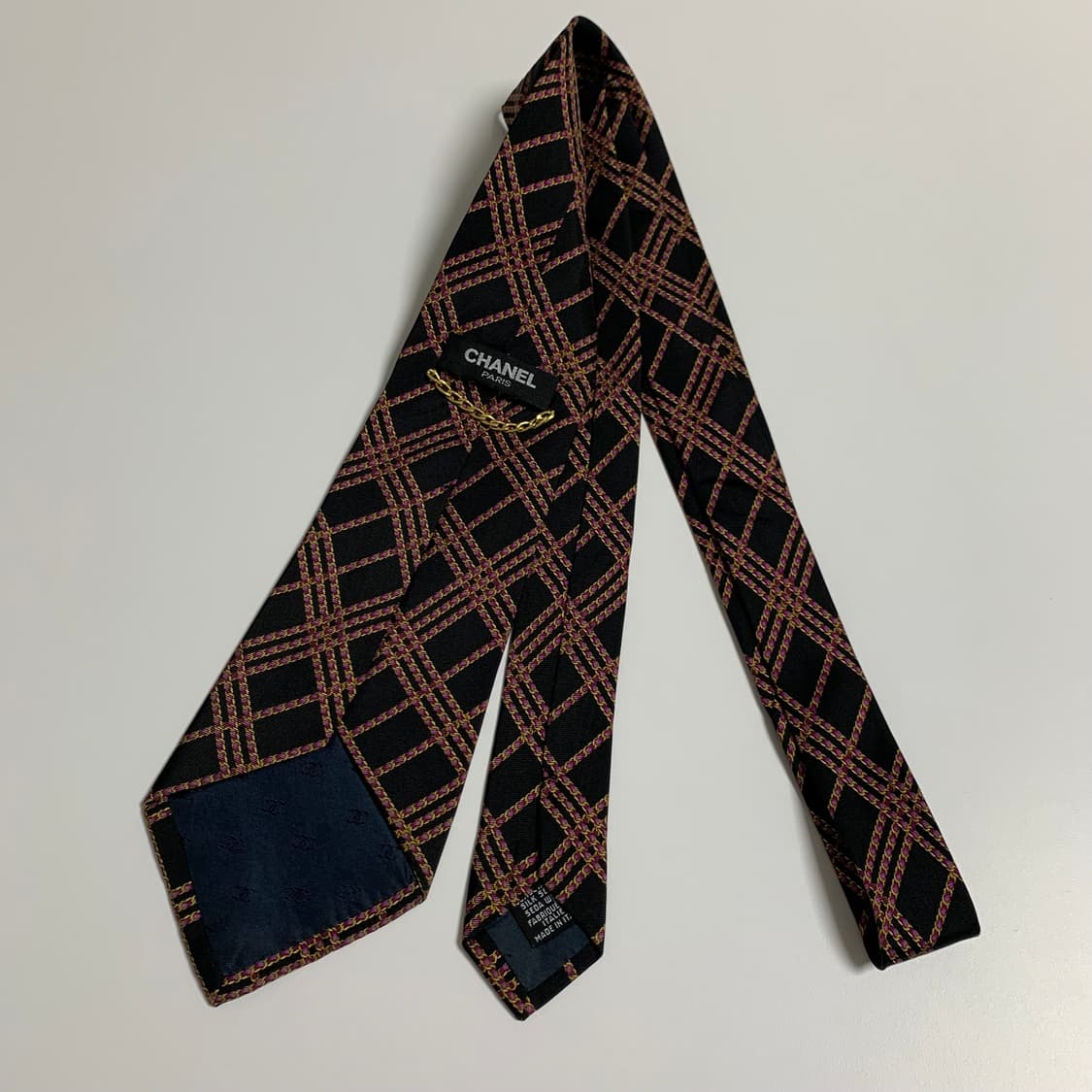 샤넬(CHANEL) 블랙 명품 이태리 100실크 명품넥타이 최상급 상품이미지9