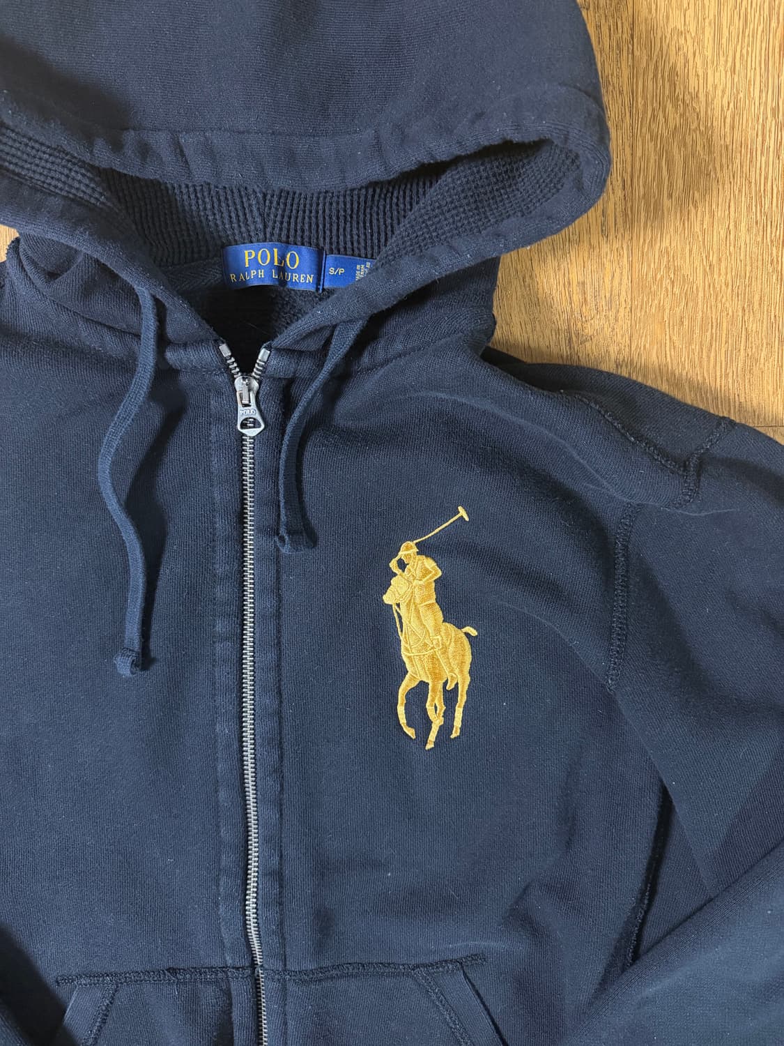 (희귀매물!!)폴로 빅포니 금장 검골 후드집업 상품이미지2