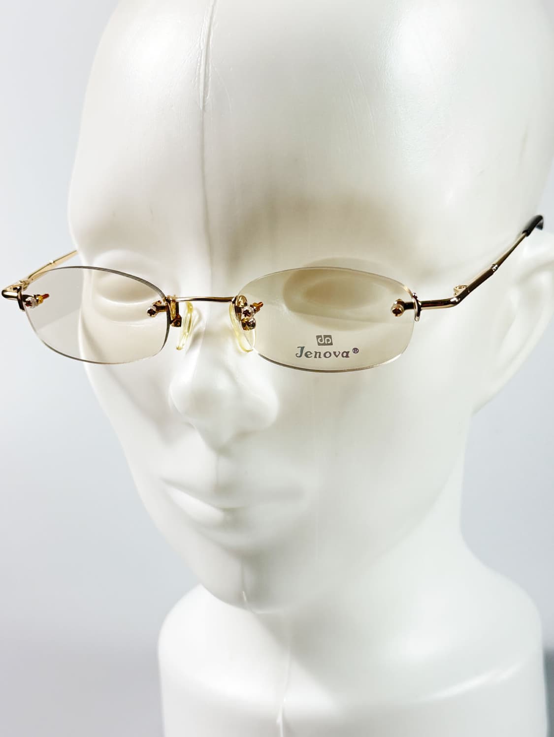 90s JENOVA 무테 스퀘어 틴트 빈티지 데드스탁 안경 상품이미지8