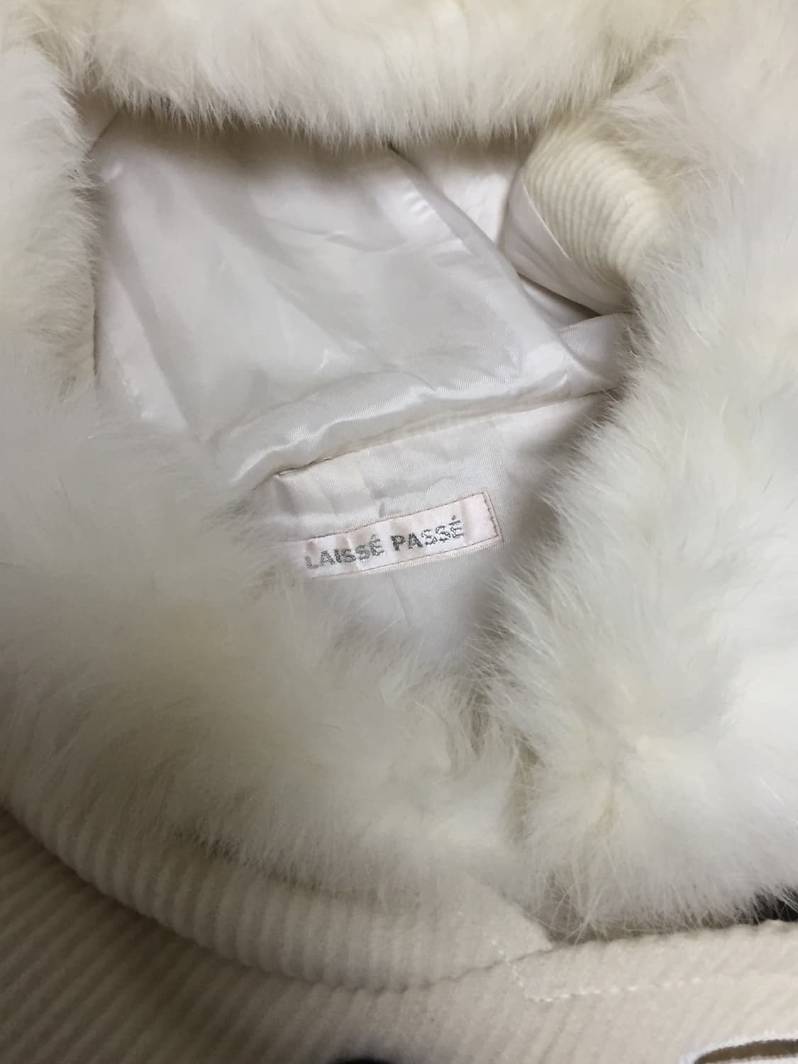 Laisse passe 퍼 후드 원피스 코트 갸루 빈티지 상품이미지5