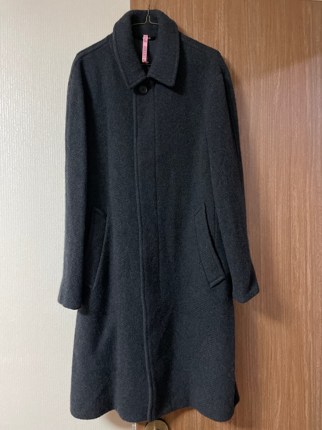 TIME 타임옴므 22FW 캐시미어100% 발마칸 코트 다크 그레이 상품이미지1