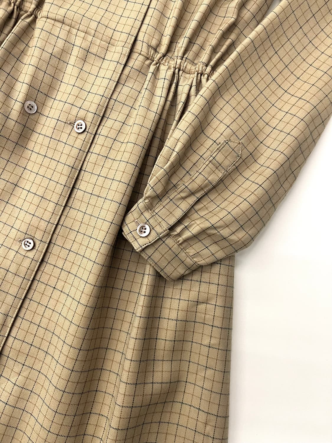 Burberry 버버리 베이지 체크 버튼 셔츠 원피스 상품이미지9