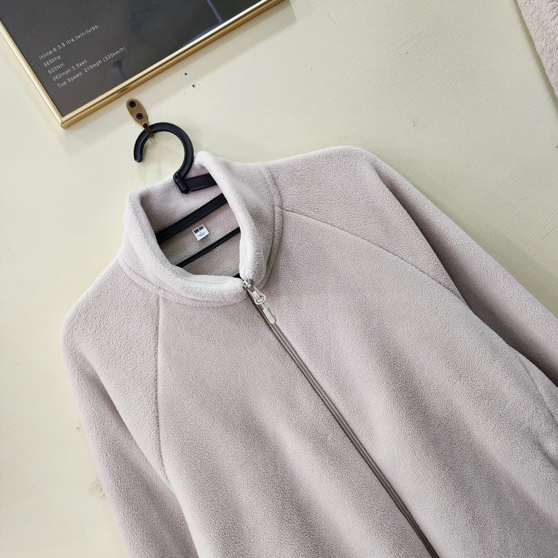 [L] 유니클로 플리스 집업 자켓 (라이트 베이지) 상품이미지2