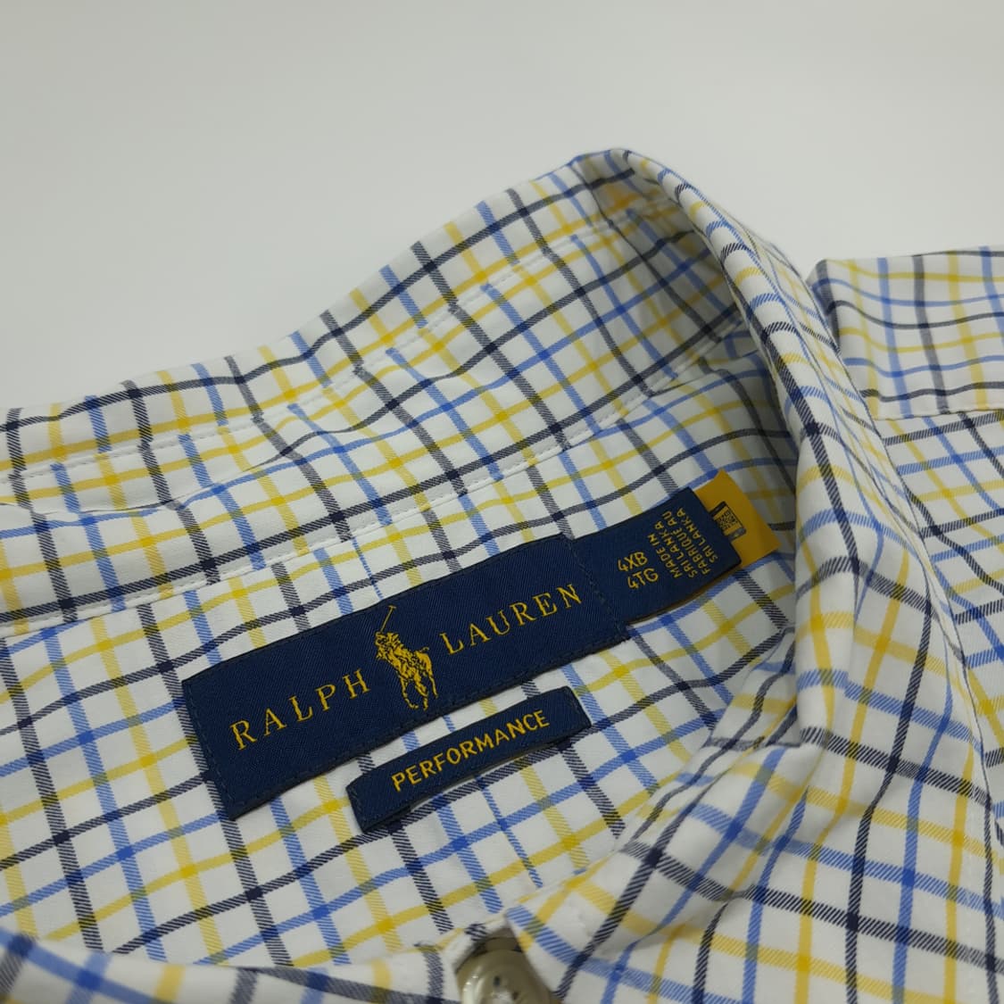 Co668 4XL Big 폴로 랄프로렌 멀티 윈도우페인 QR 긴팔 셔츠 상품이미지4