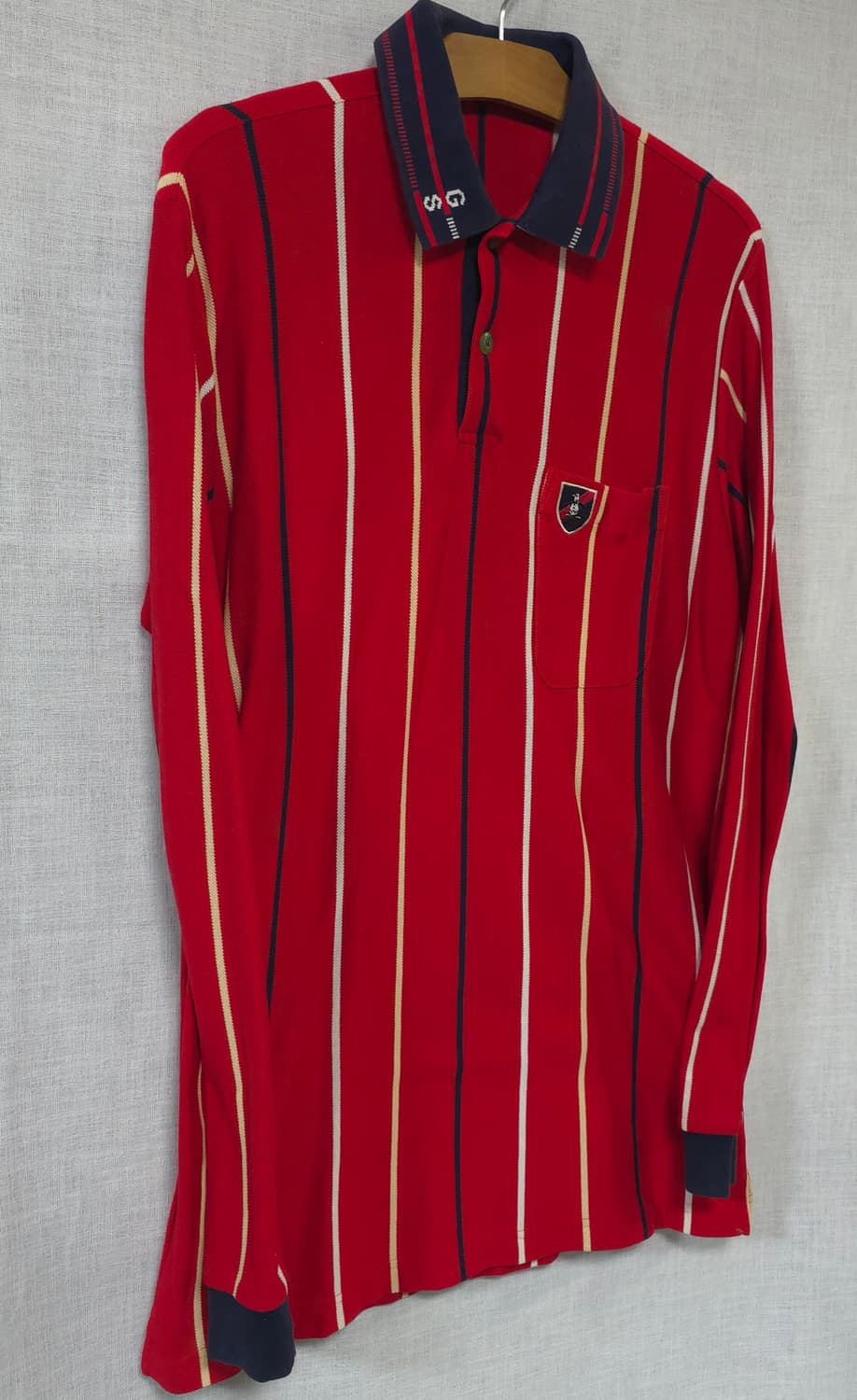 먼싱웨어 정품 PK카라 폴로 티셔츠 긴팔 골프 스트라이프 95  상품이미지5