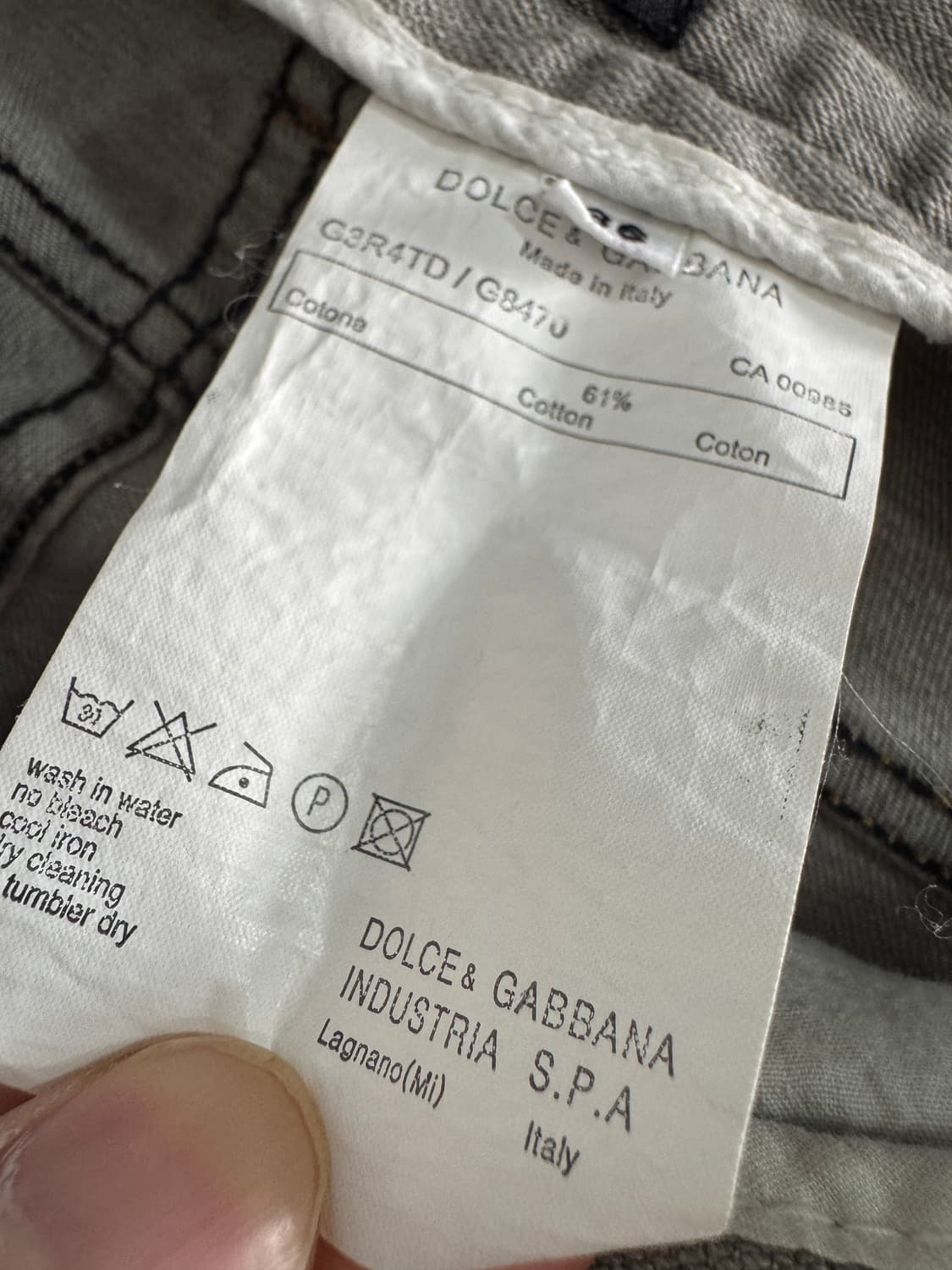 여성 돌체앤가바나 빈티지 그레이 워싱 데님팬츠 29인치 상품이미지4