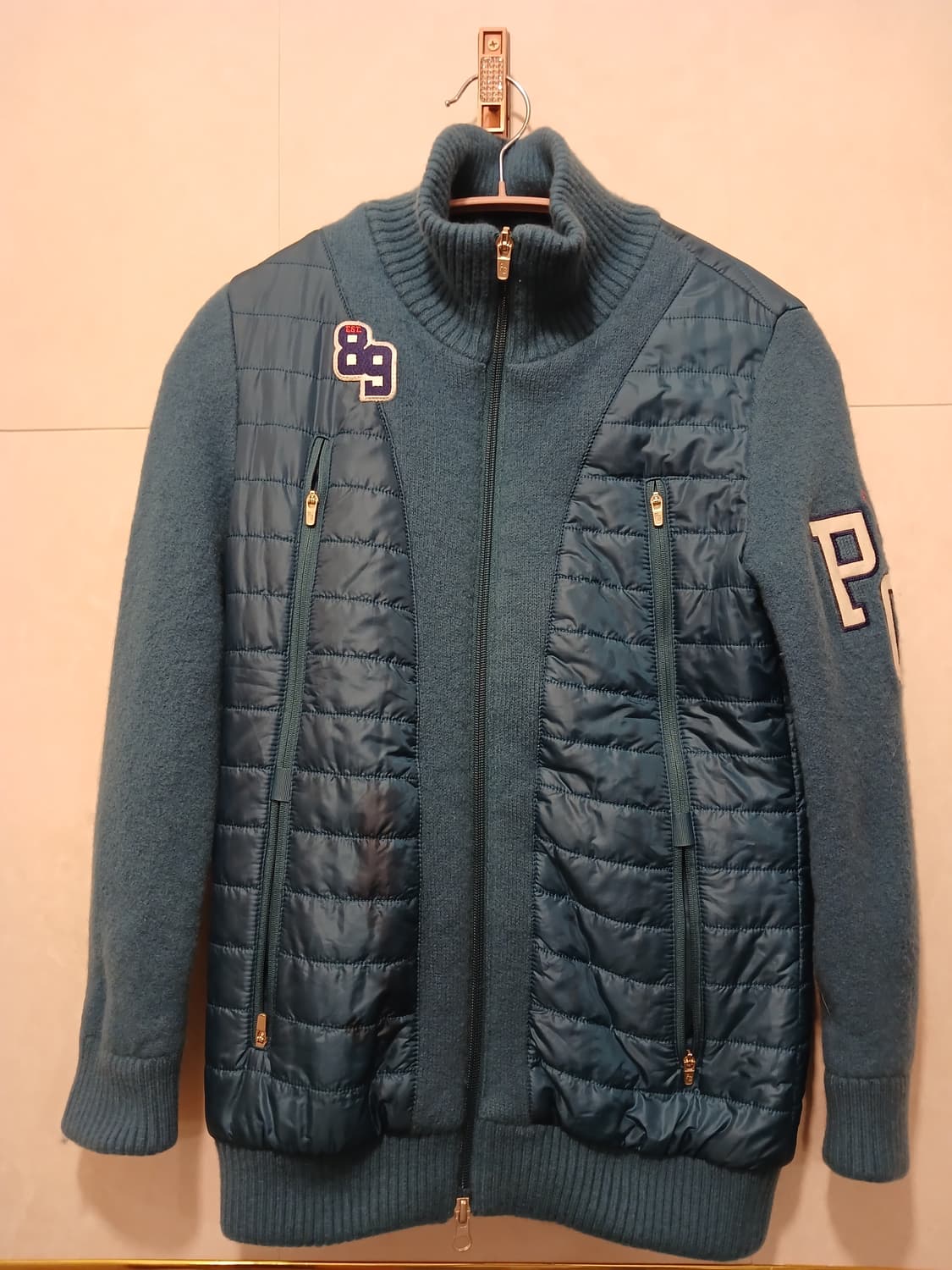 파리게이츠 정품 블루종 모직 집업 니트 0 사이즈 상품이미지1