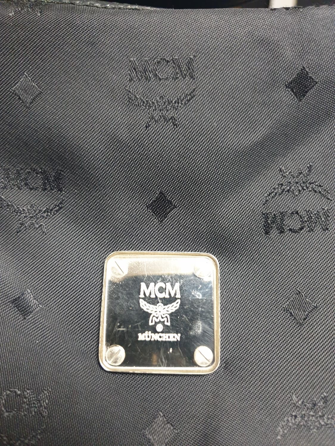 (빈티지) MCM 뮌헨 모노그램 로고 나일론 숄더백 블랙 상품이미지2