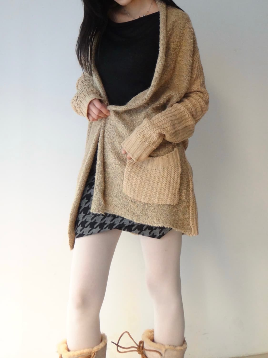 dual open pocket cardigan / yellow beige 상품이미지6