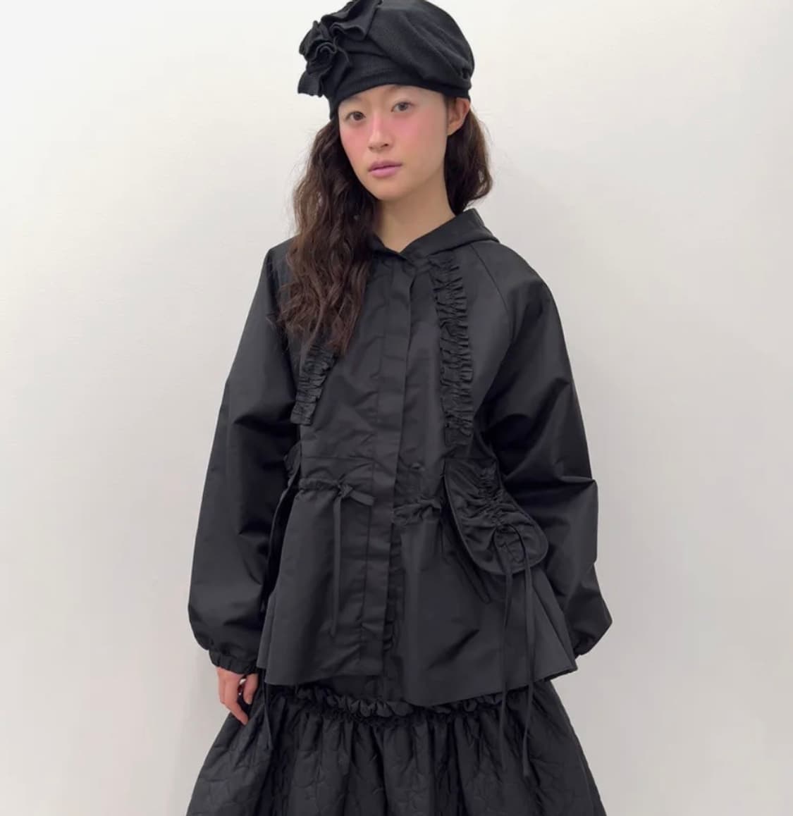타입서비스 러플 후디 Ruffled Peplum Hoodie Jacket 상품이미지1