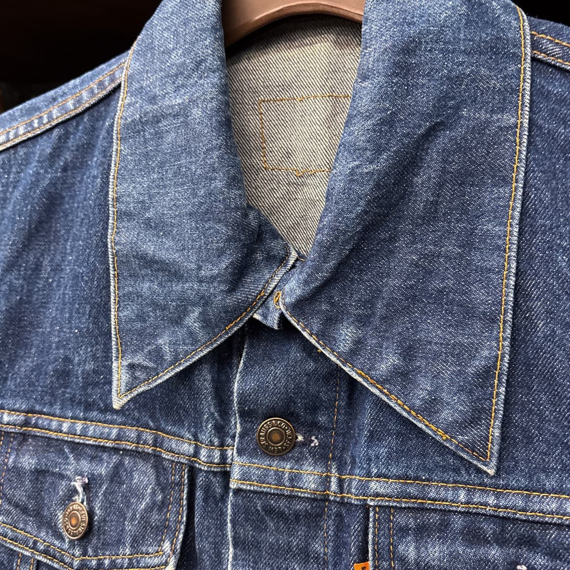 70s 올드 리바이스 오렌지탭 타입3 트러커 데님 베스트 N821 상품이미지6