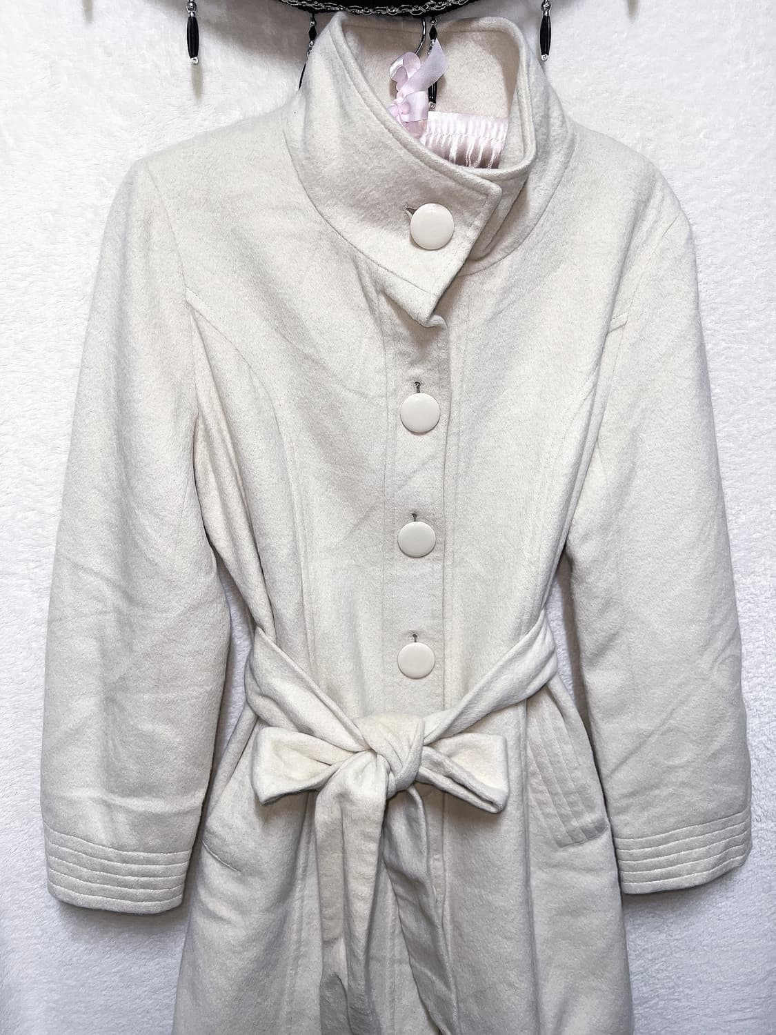 로맨틱갸루 로걀 라떼 달천 아이보리 모직코트 자켓 리즈리사깔 삿포로 핀터 상품이미지9