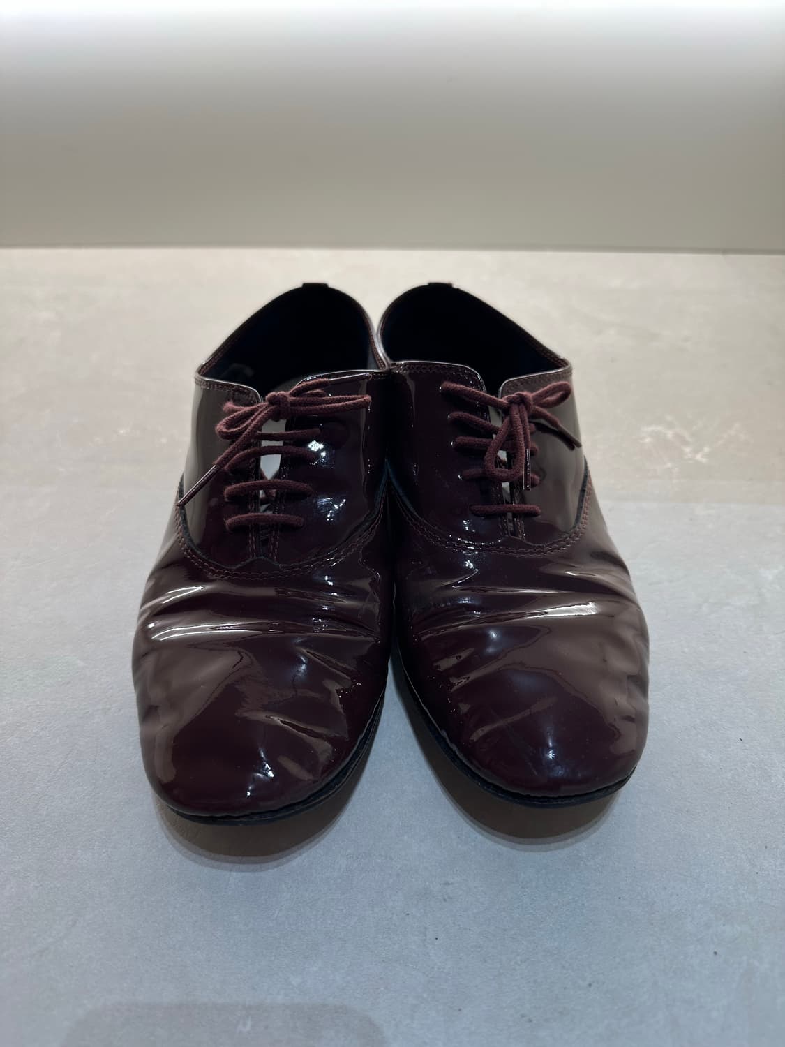 레페토 에나멜 옥스포드 슈즈 (버건디 / 박스, 더스트 포함) 상품이미지2