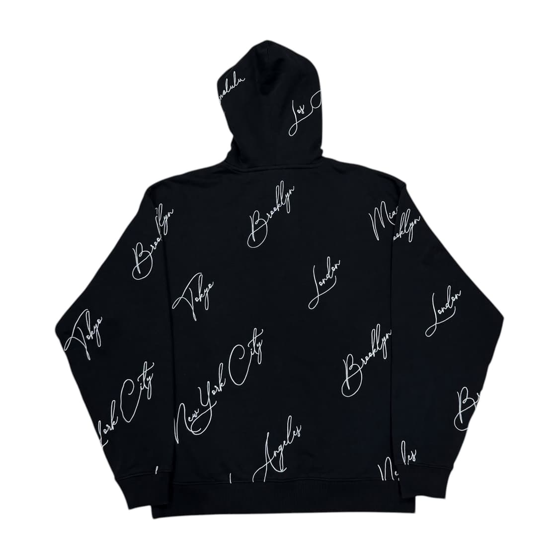 KITH 키스 시티 스크립트 기모 후드티 블랙 L 상품이미지3