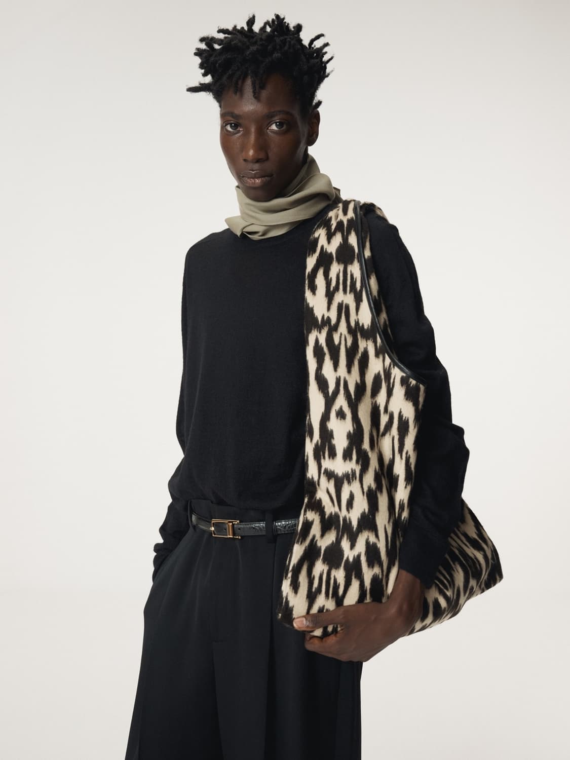 [OS] 렉토 레오파드 울 숄더 백 상품이미지1