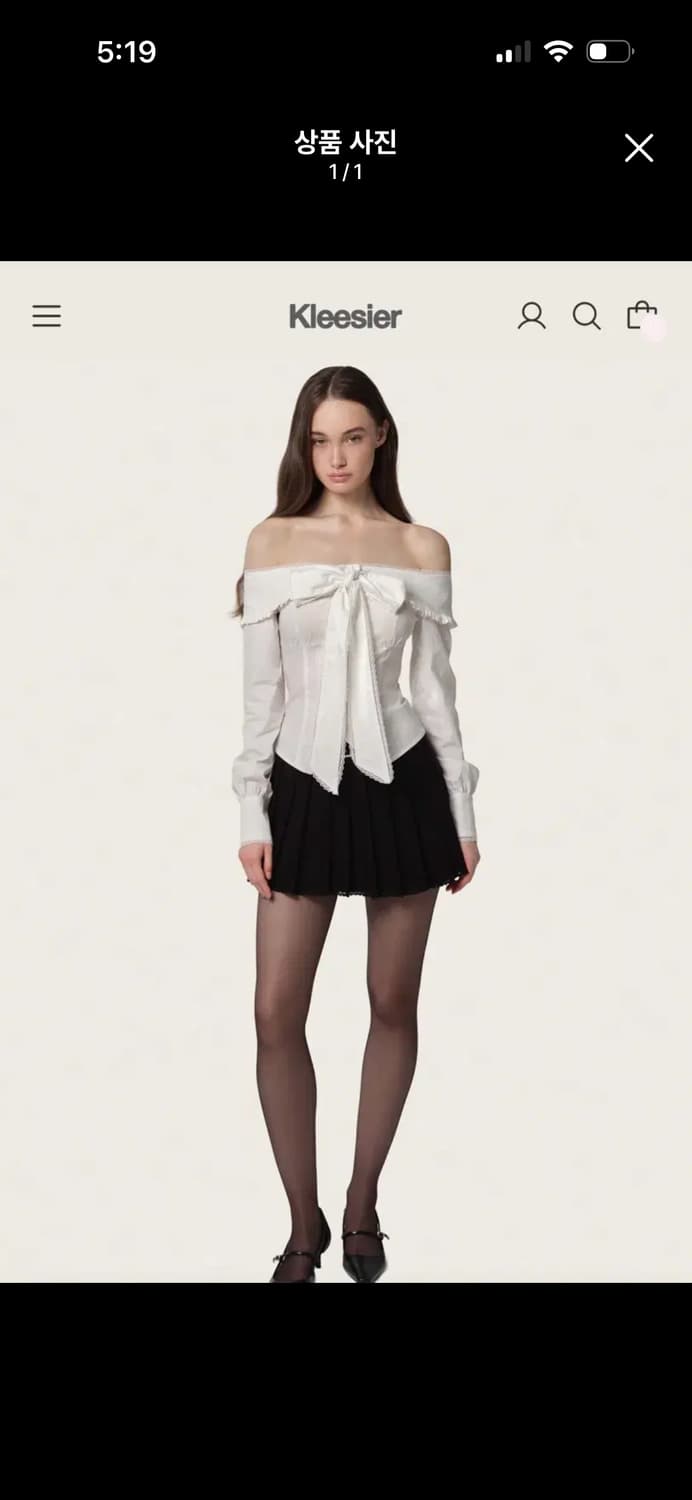 클리시어 리본 블라우스 상품이미지1