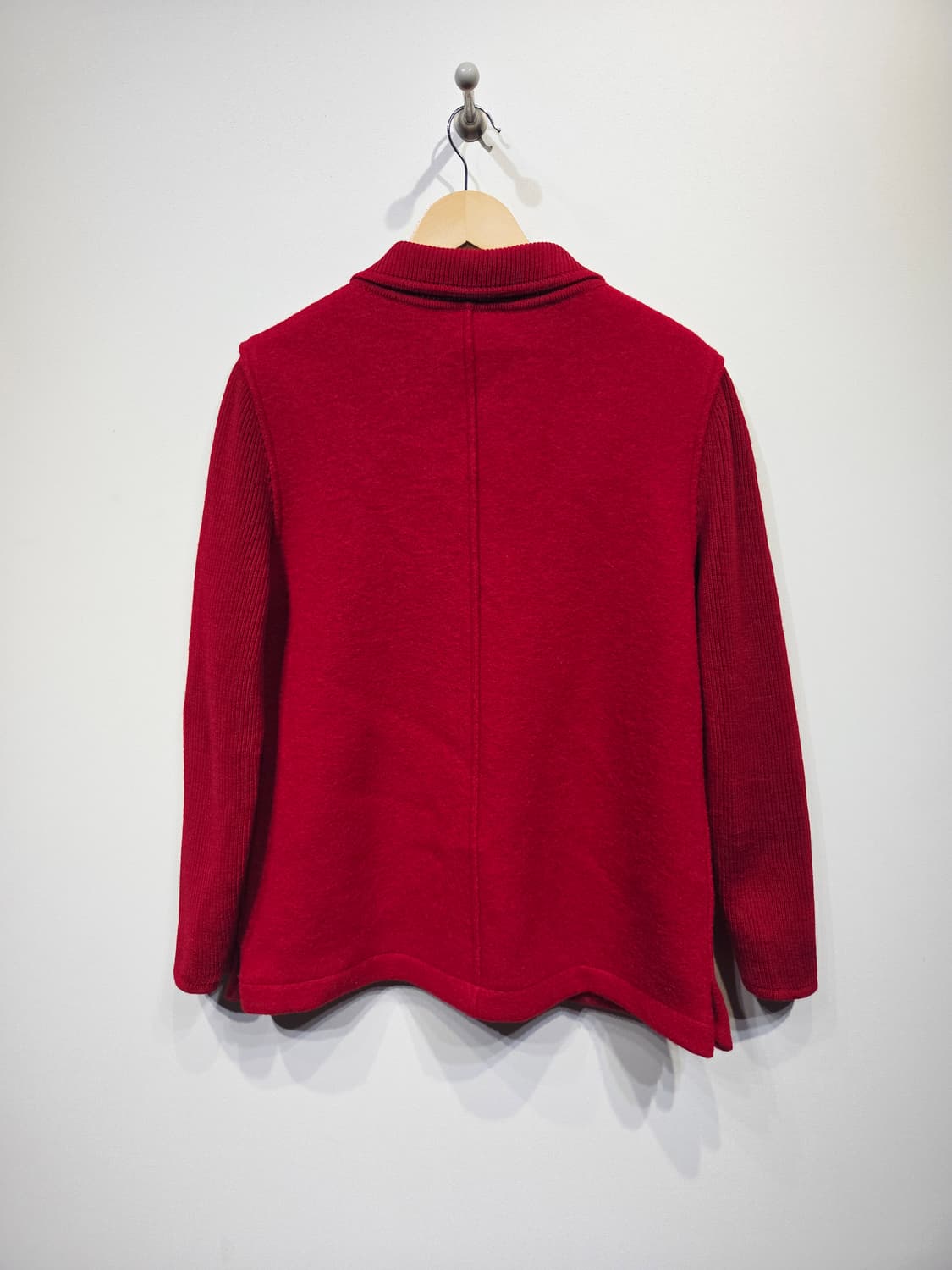 55~66. 세인트제임스 레드 배색 니트 가디건 상품이미지5