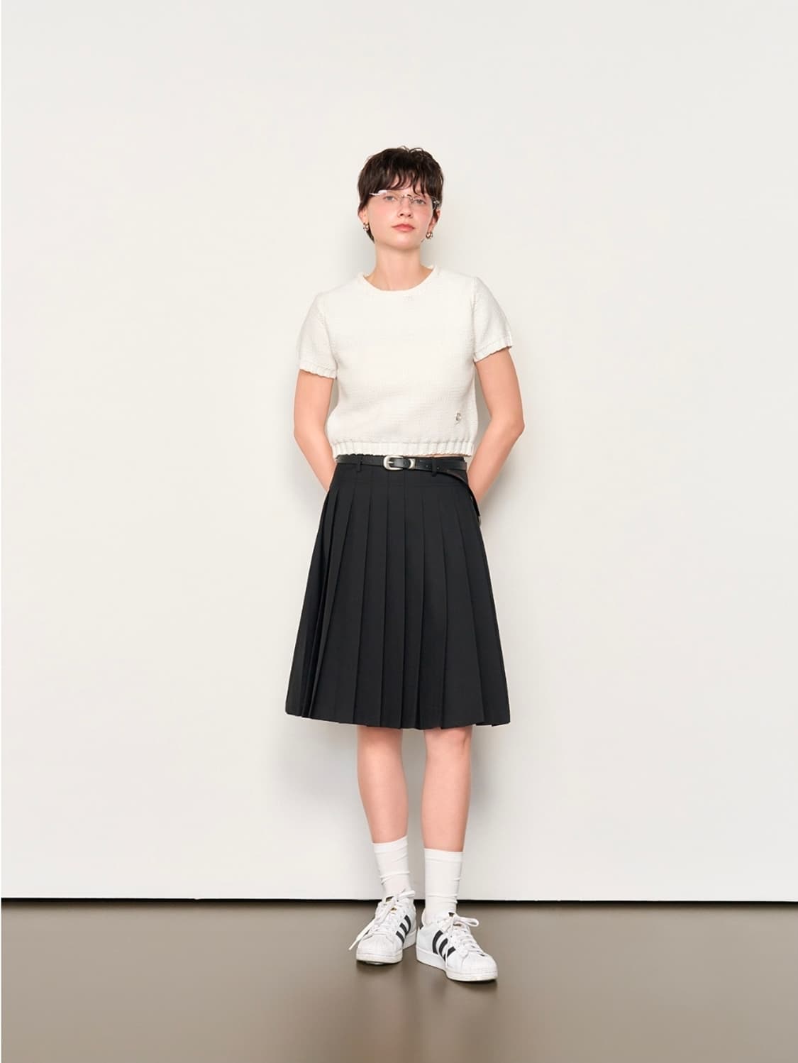 제네럴아이디어 25ss 파인 플리츠 미디 스커트 XLsize 상품이미지2