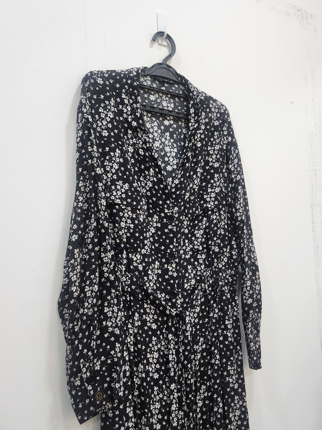 [M] 자라 ZARA 플라워 리본 롱 원피스 M 상품이미지3