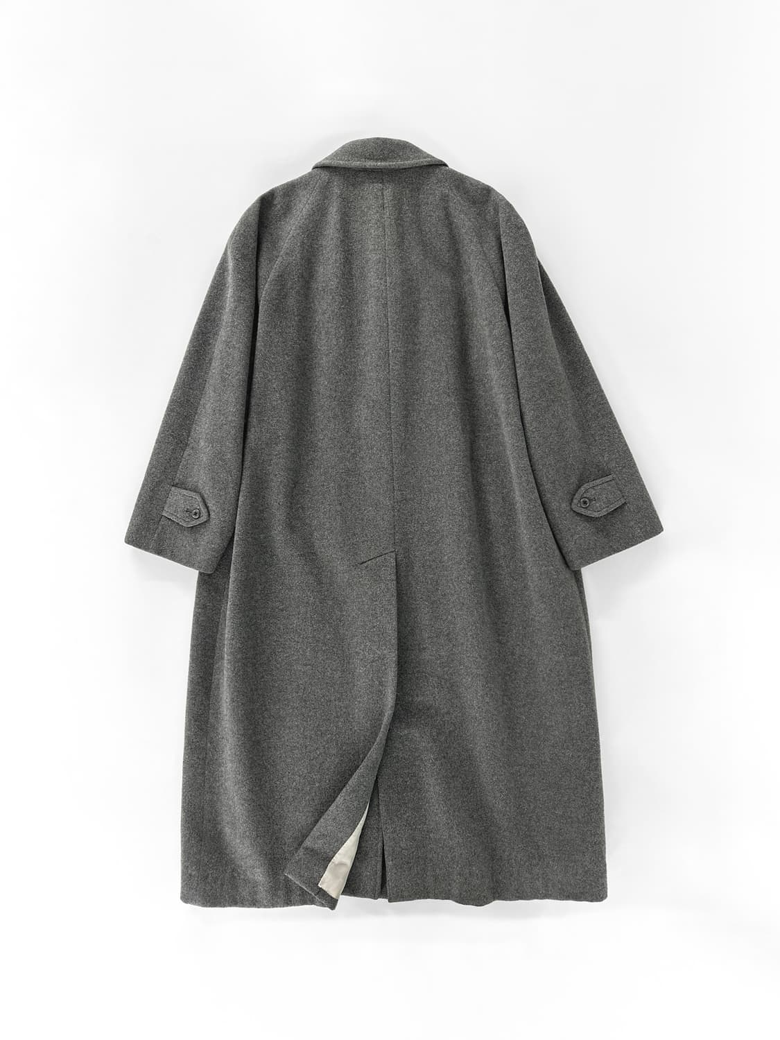 80~90s 빈티지 버버리 울 캐시미어 발마칸 코트 상품이미지2