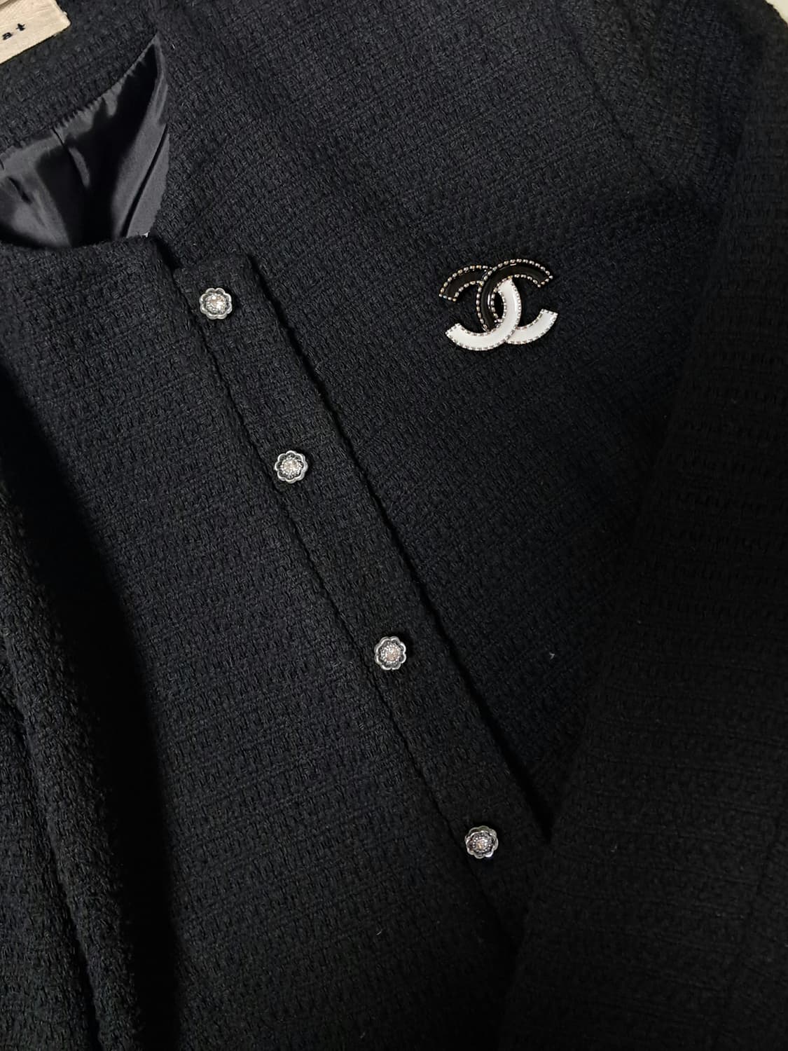 샤넬 브로치 빈티지 펜던트 블랙앤화이트 상품이미지7