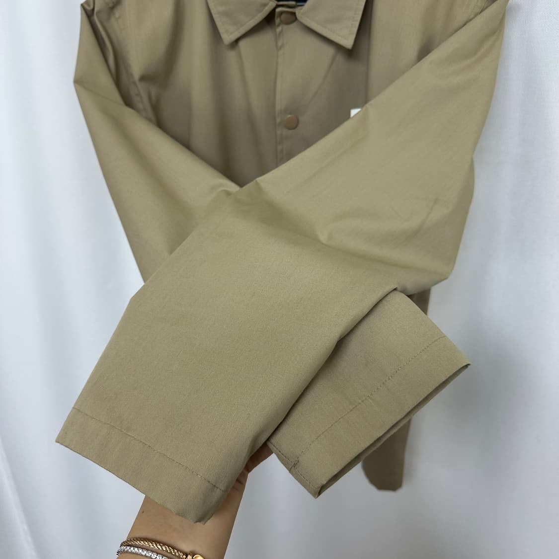   FLUKE 남자 똑딱이 면100% 간절기 자켓 100 L 상품이미지4