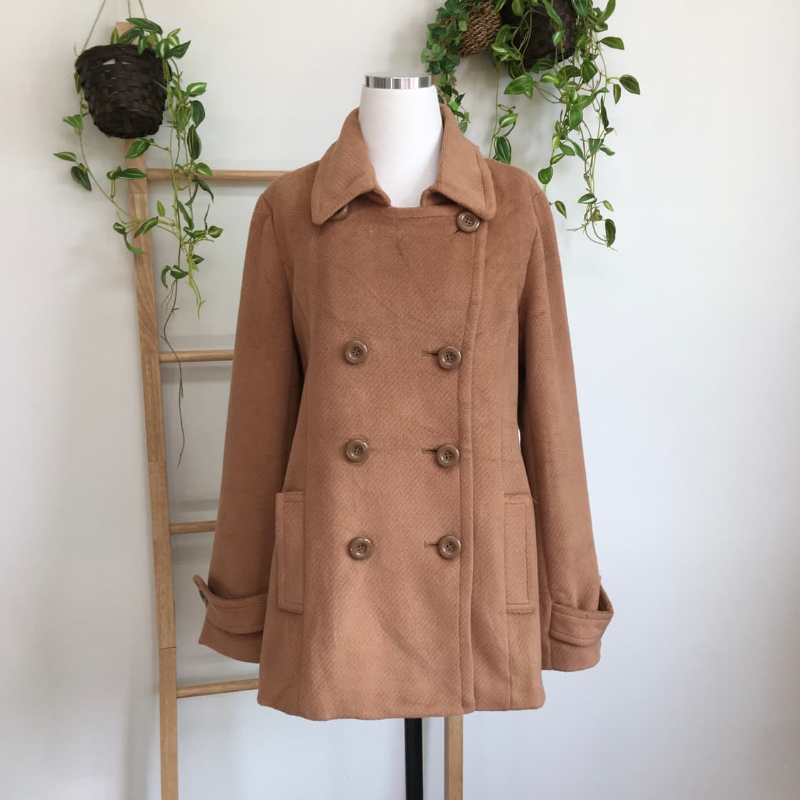 JPN/ 모리걸 라떼코트 브라운코트 더블코트 모리룩코트 상품이미지2