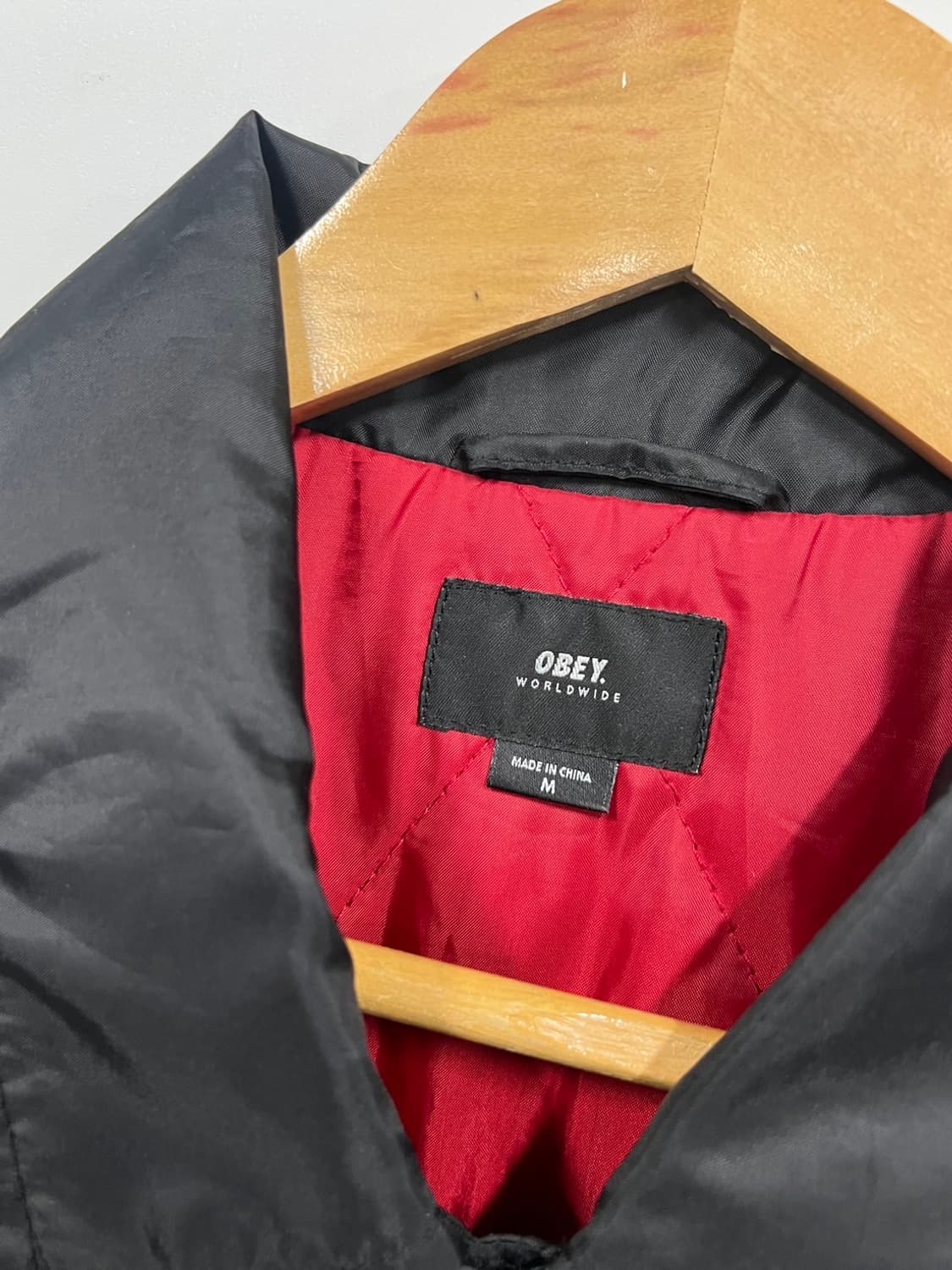 오베이 레터링 로고 나일론 바람막이 코치 자켓 상품이미지3