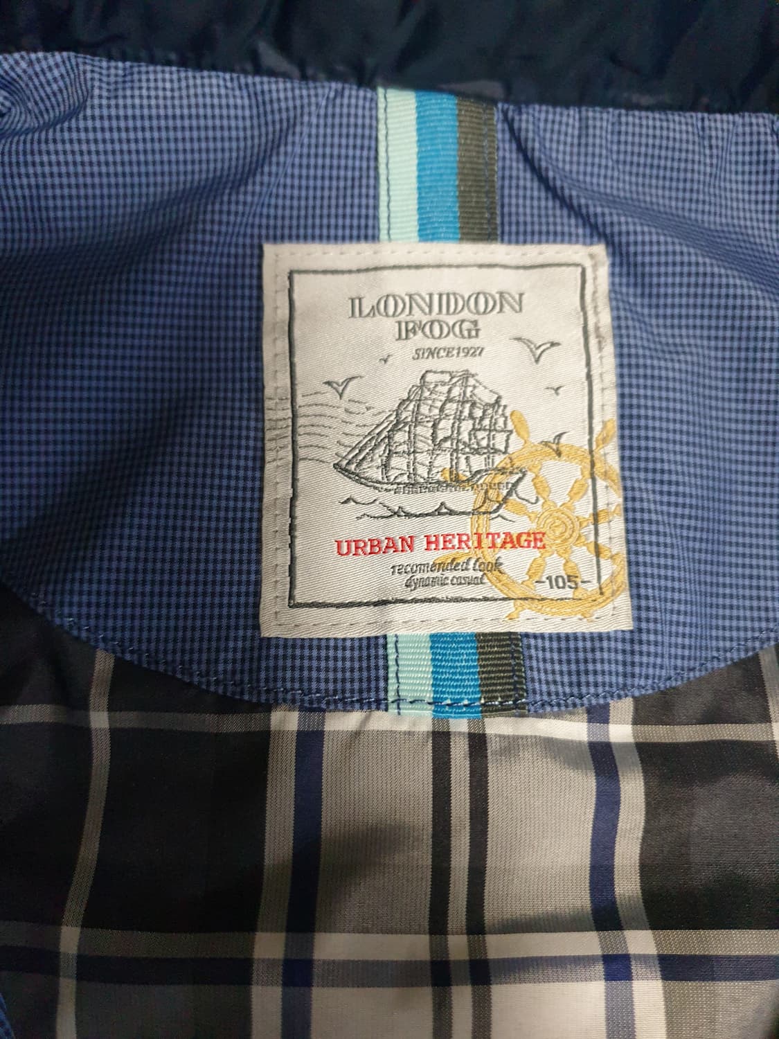 (빈티지) 런던포그 어반 헤리티지 마이크로체크 폴리 클래식 자켓(105) 상품이미지4