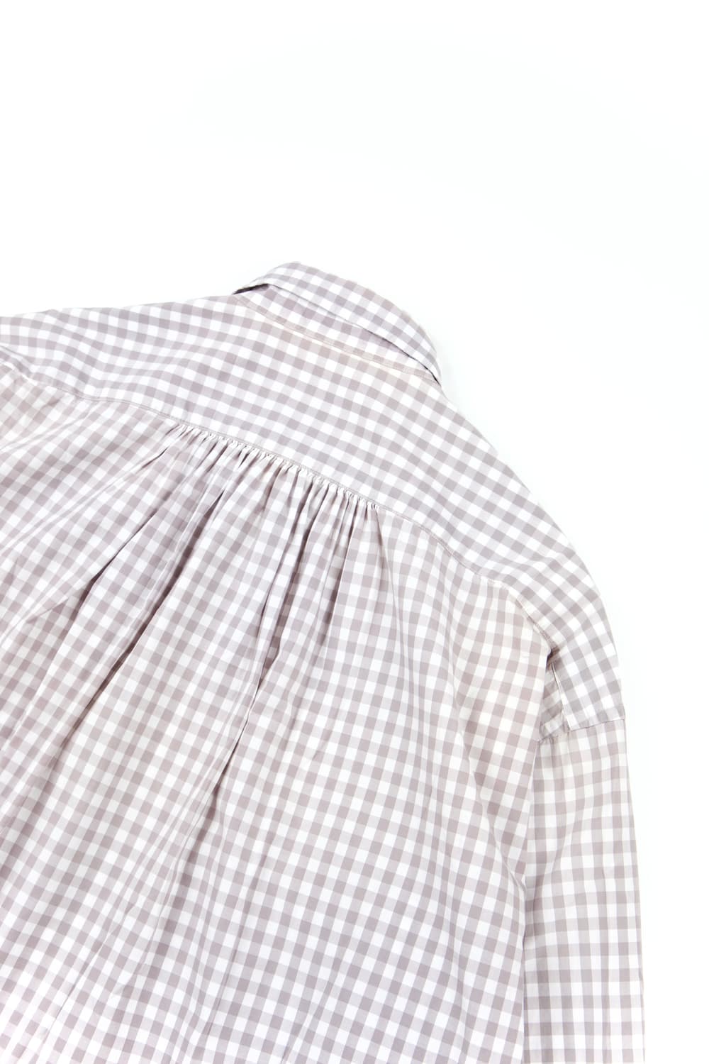 Porter classic 롤업 깅엄 체크셔츠 그레이 상품이미지7