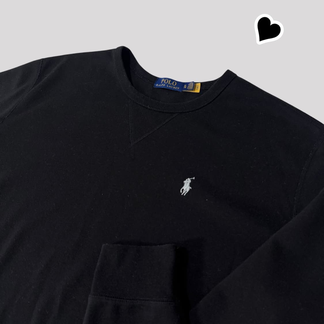 신형 QR라벨 폴로 랄프로렌 블랙 맨투맨 상품이미지1