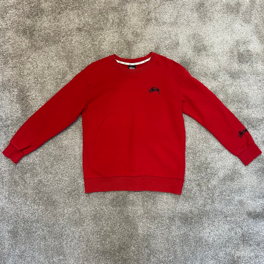 Stussy 빈티지 스투시 빨간색 맨투맨 L 상품이미지1