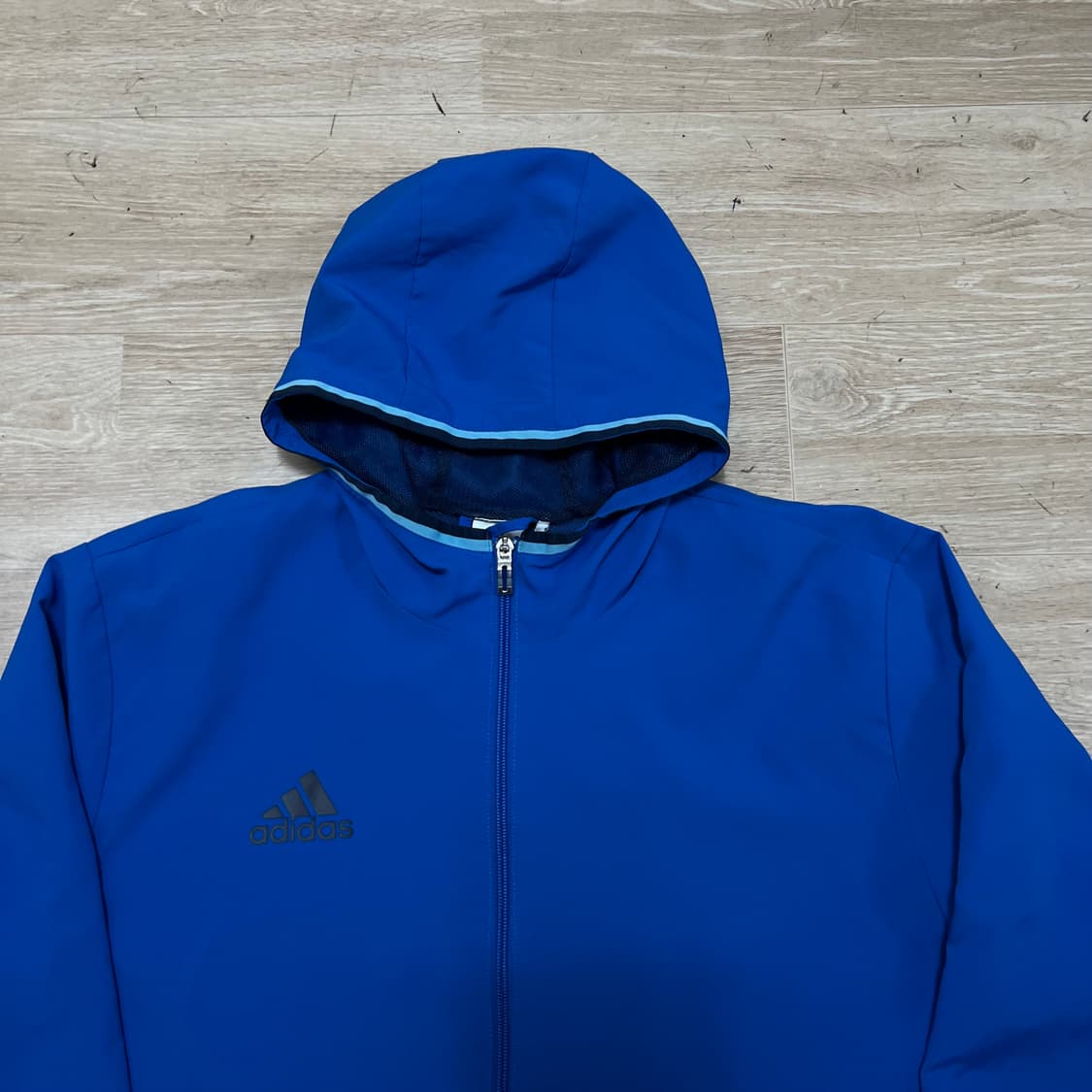아디다스 클라이마쿨 기능성 바람막이 후드자켓 [블루] XL/105 상품이미지2