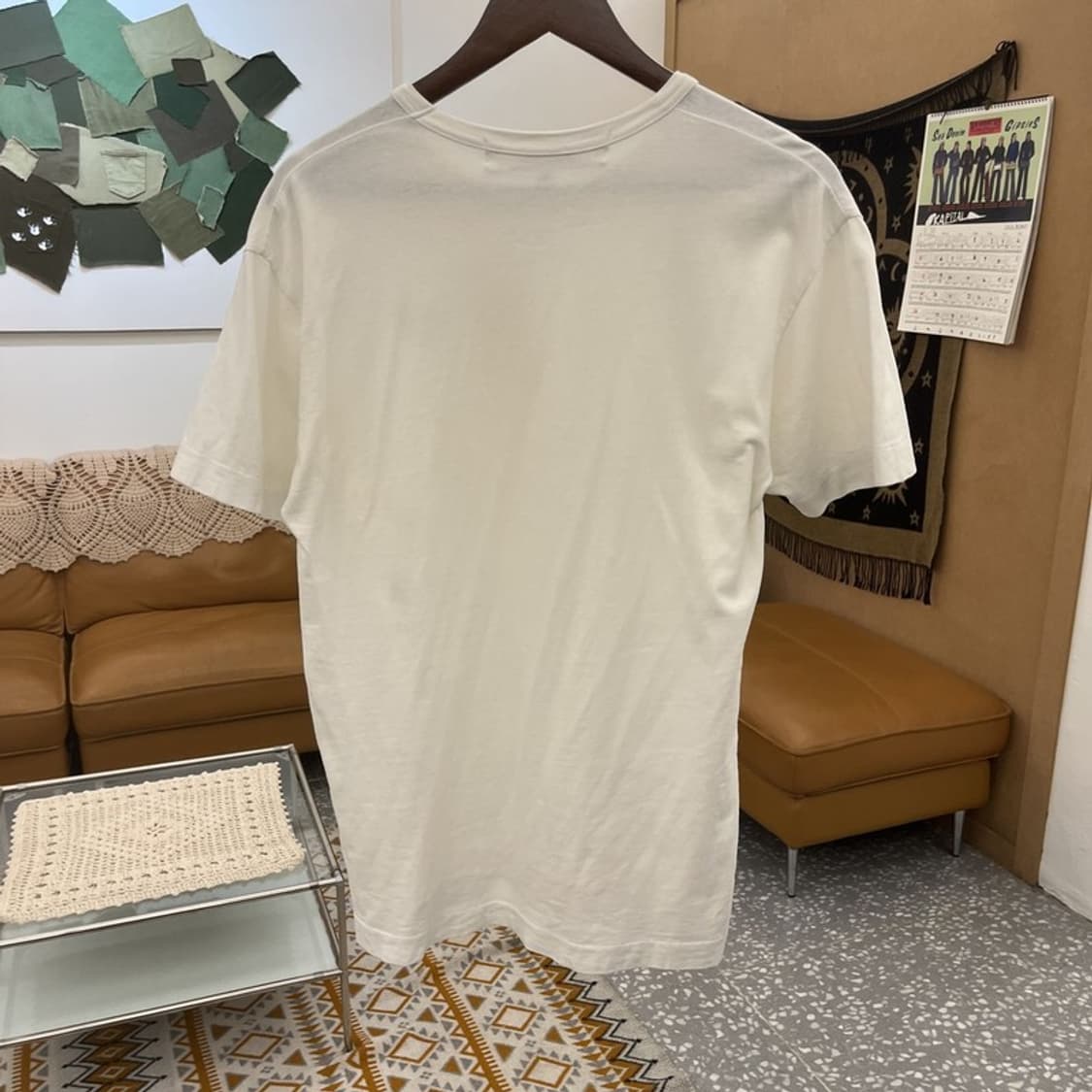 꼼데가르송 빈티지 캐주얼 골드하트와펜 반팔티 L C10998 상품이미지4