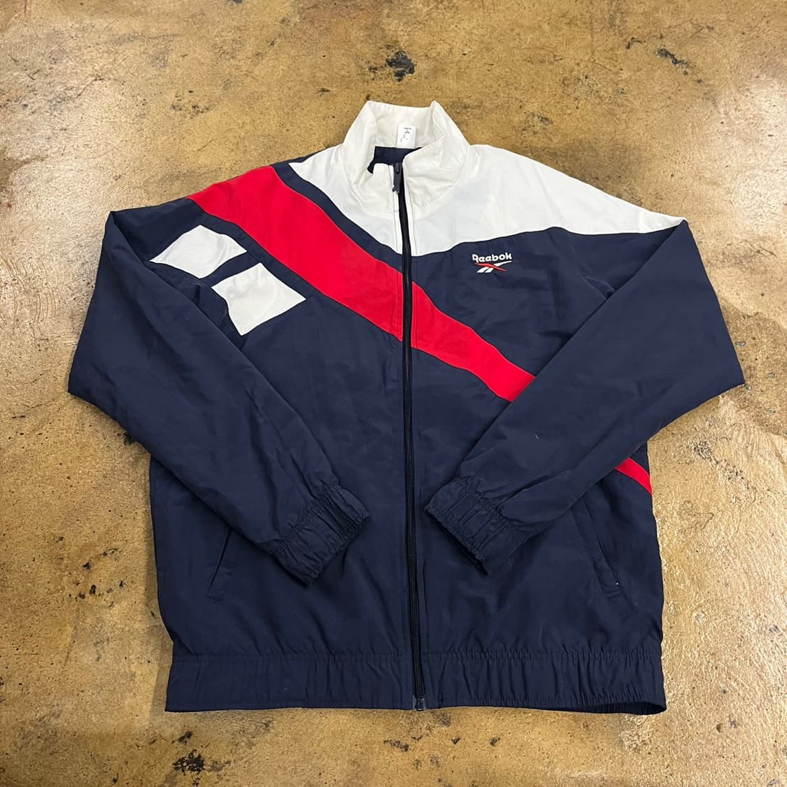 [정품/XL] 리복 네이비 레드 바람막이 자켓 b16 상품이미지2