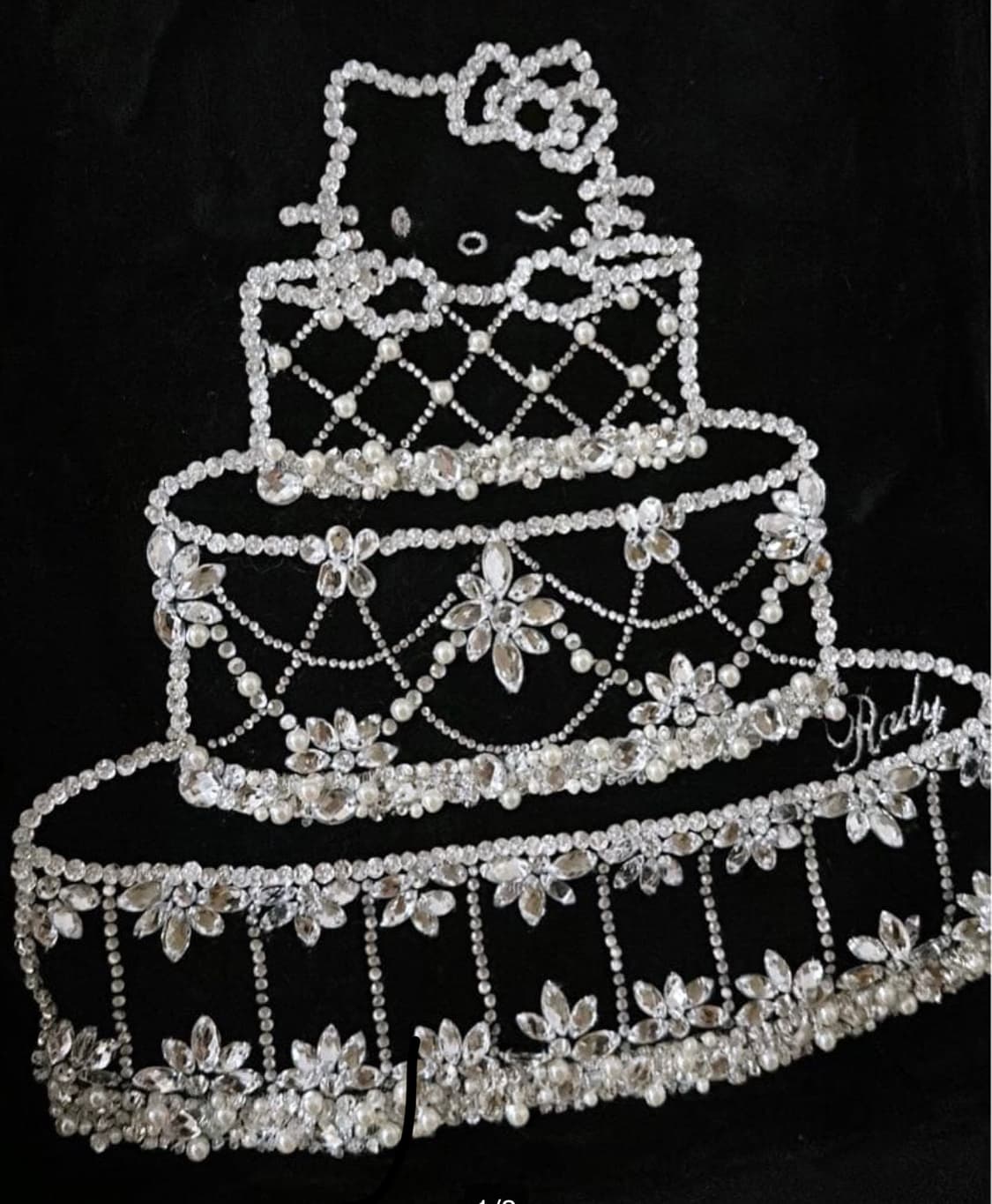 Rady x 헬로키티 케이크 벨벳 후디 블랙 m 상품이미지3