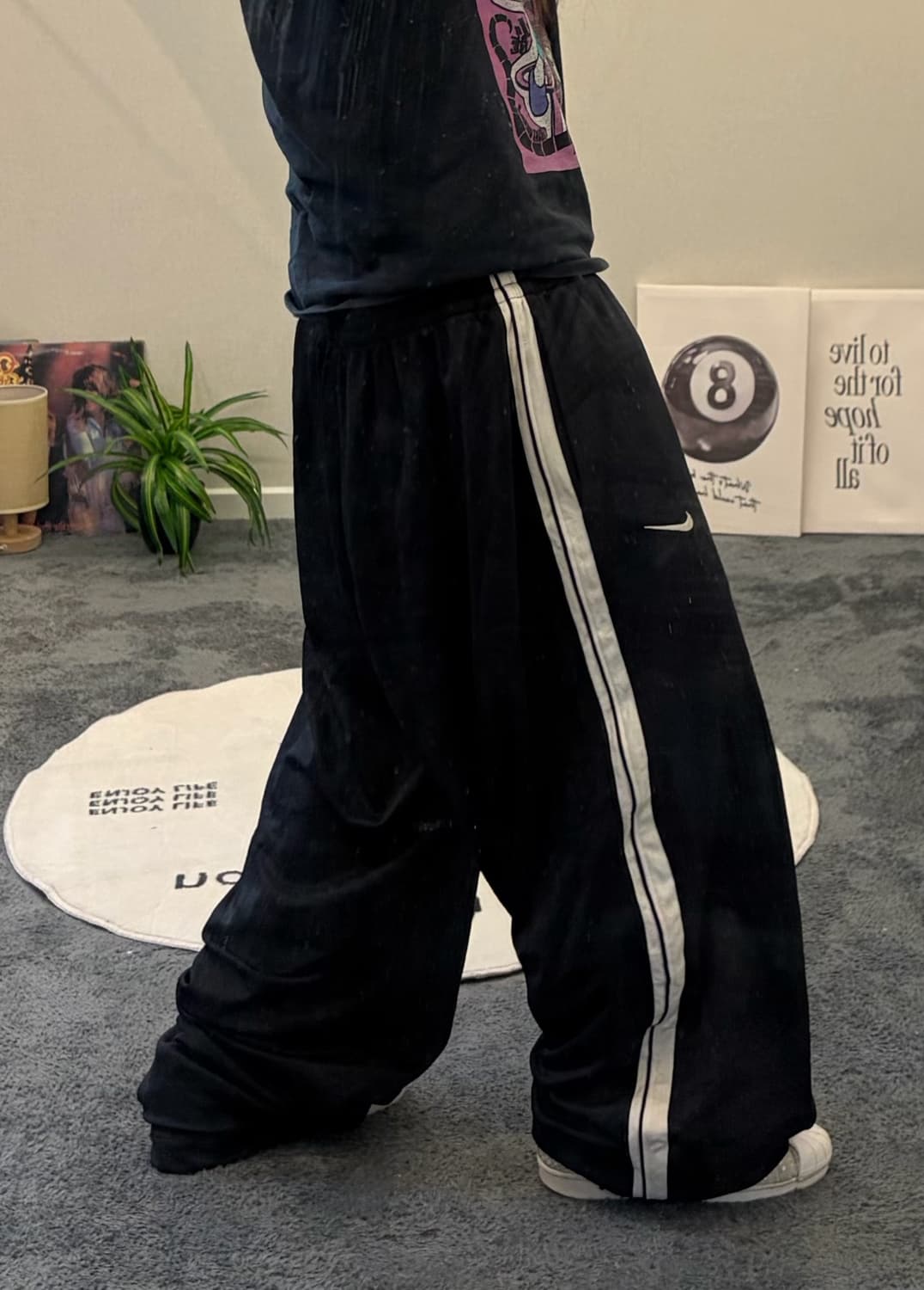 90s NIKE 올드스쿨 베스킷볼 트랙팬츠 상품이미지3