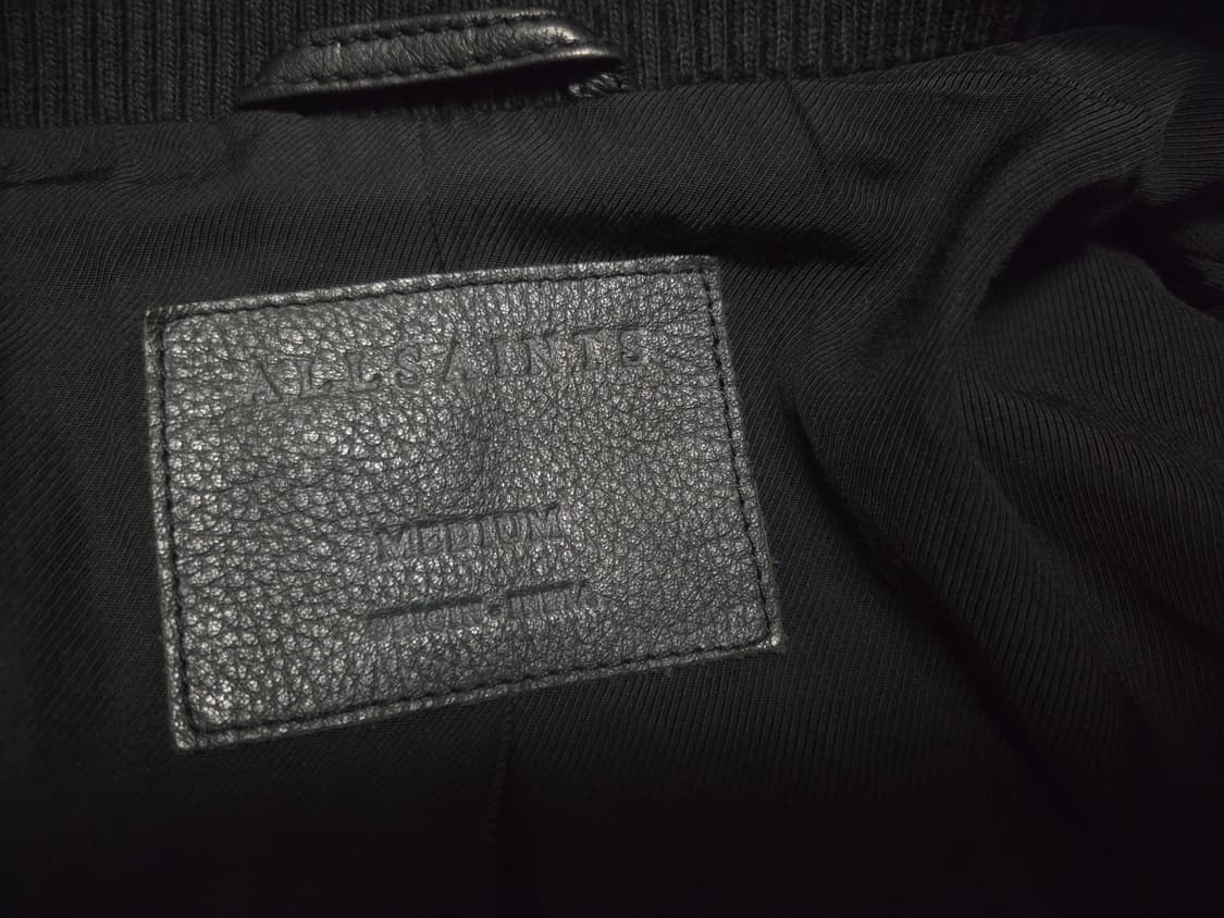 올세인츠  마일로 레더 슬리브 스타디움 보머 자켓 상품이미지3