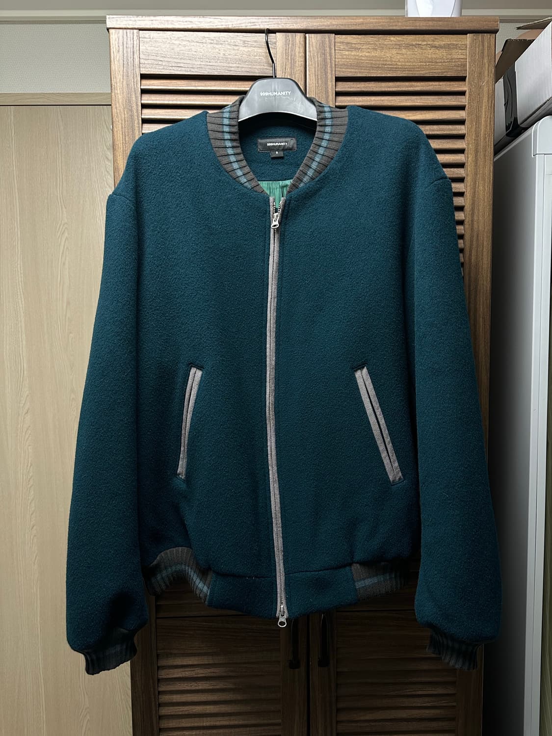 999휴머니티 헤비 울 블루종 터콰이즈 상품이미지8