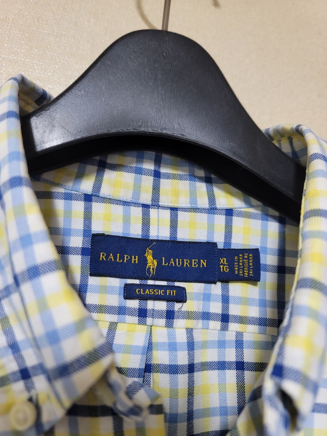 빅사이즈(110) 폴로 멀티컬러 옥스포드 체크셔츠  상품이미지5