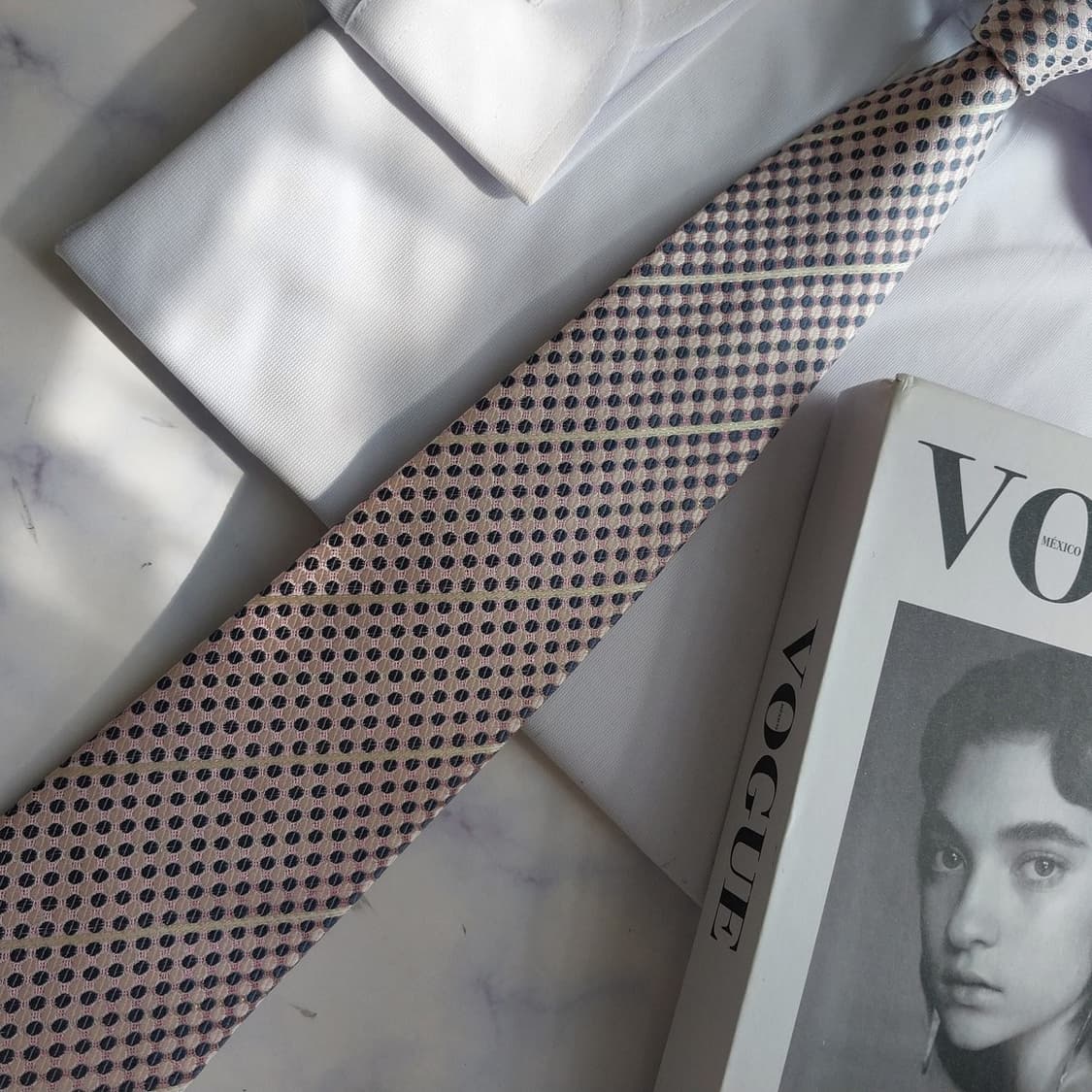 DAKS 닥스 실크 핑크 도트 패턴 넥타이 8.3cm A+등급 K2394 상품이미지6