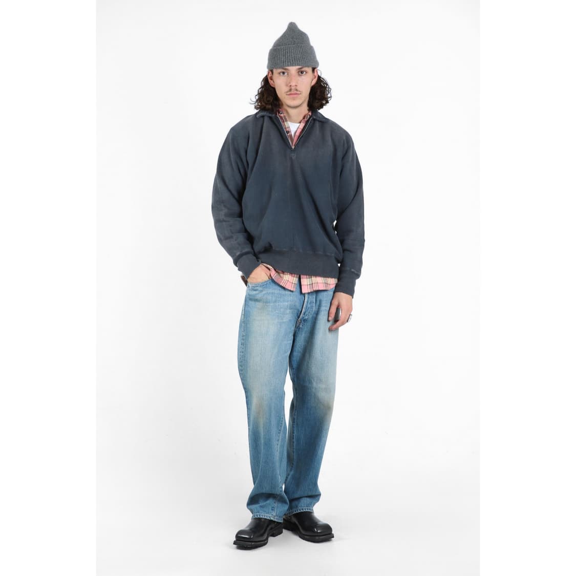 23aw Vintage Half Zip Sweatshirt 상품이미지1