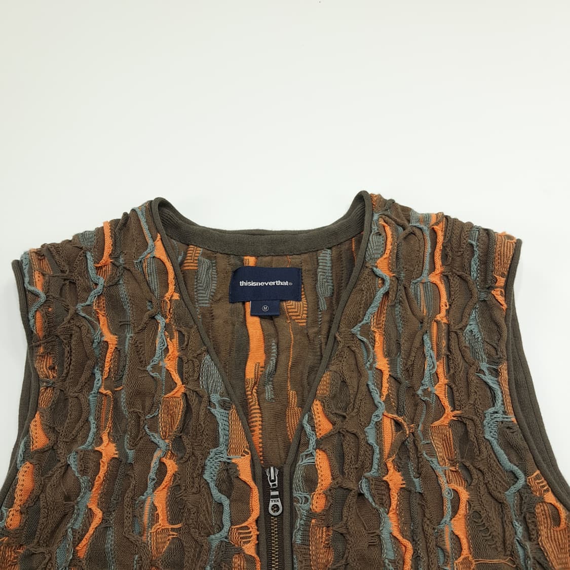 CN967 M 디스이즈네버댓 3D 케이블 니트 조끼 베스트 상품이미지2