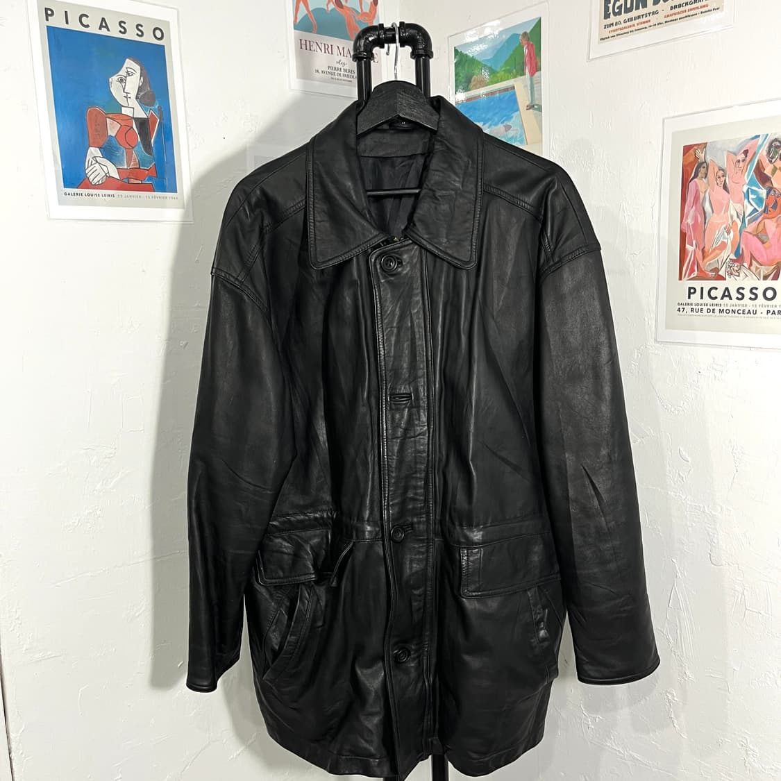 소가죽 카라 레더자켓 상품이미지1