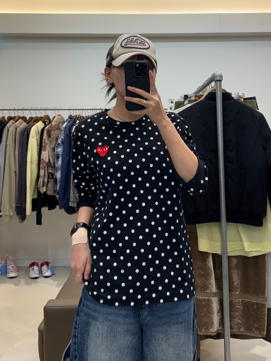 꼼데가르송 플레이 폴카 도트 롱슬리브 상품이미지5