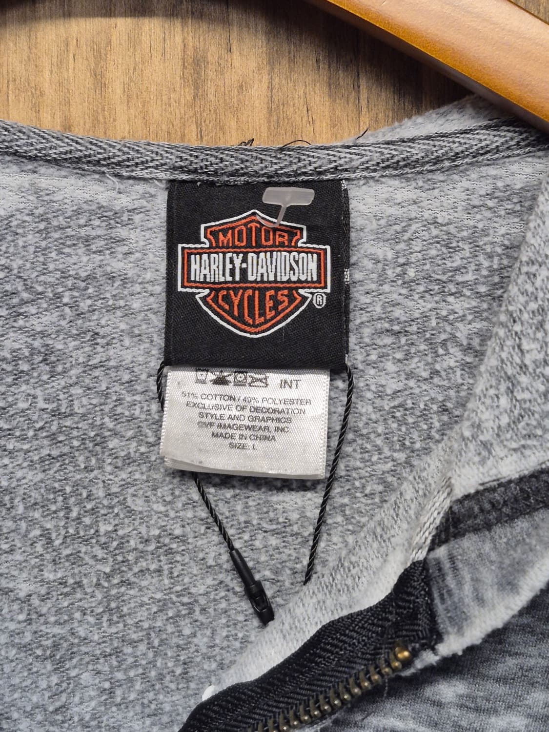 HARLEY DAVIDSON GREY HOODIE ZIPUP  상품이미지5
