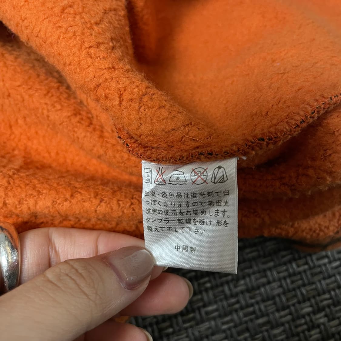 MWS 빈티지 오렌지 블랙 체크 기모 베스트 M 상품이미지7