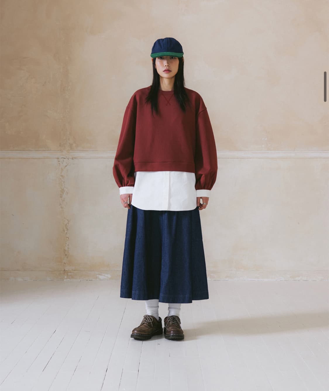 [앵글런] Belt Bloom Denim Skirt - Indigo De 상품이미지4